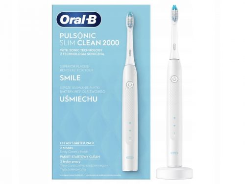  Spazzolino elettrico Oral-B Pulsonic Slim Clean 2000, bianco