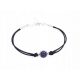  Bracciale Ametrix lapis, 17 cm, nero