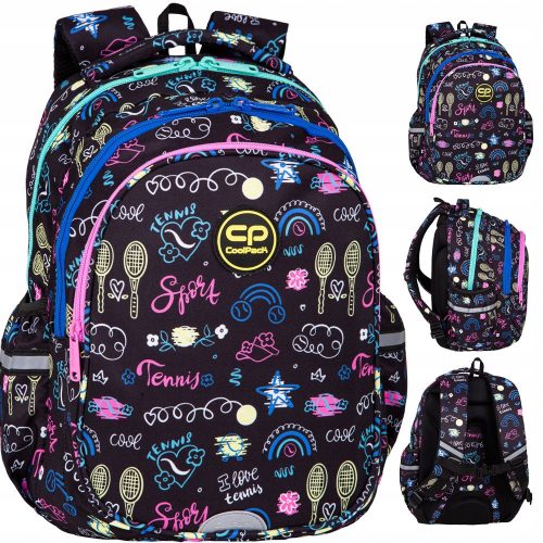  Zaino scuola multiscomparto CoolPack bianco, nero, Sfumature di viola, Sfumature di blu, Sfumature di rosa, Sfumature di verde, Sfumature di giallo e oro, Multicolor 21 l