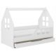  Letto giocattolo in legno LETTO SINGOLO 84 x 164 cm bianco