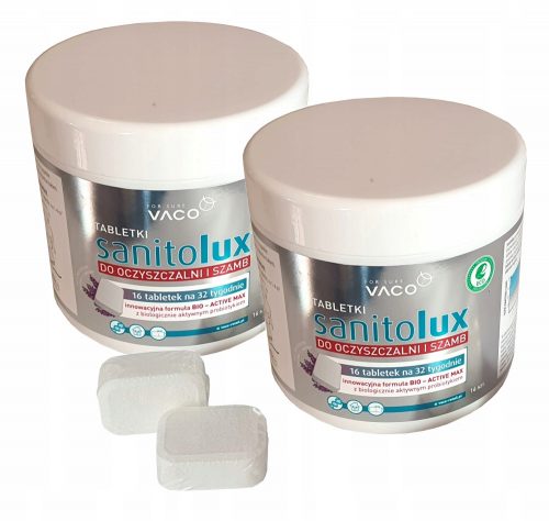  Preparato per fosse settiche e impianti di trattamento delle acque reflue, compresse VACO Sanitolux, 16 pz.