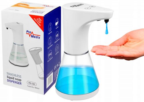 Dispenser di sapone da terra Touchless ProMedix 480 ml bianco, trasparente