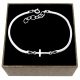  Bracciale Eva croce in argento 19 cm