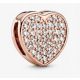  Charms REFLEXIONS cuore oro rosa con zirconi