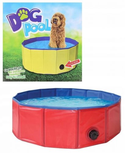 DOG POOL Piscina ad espansione rotonda 80 x 80 cm