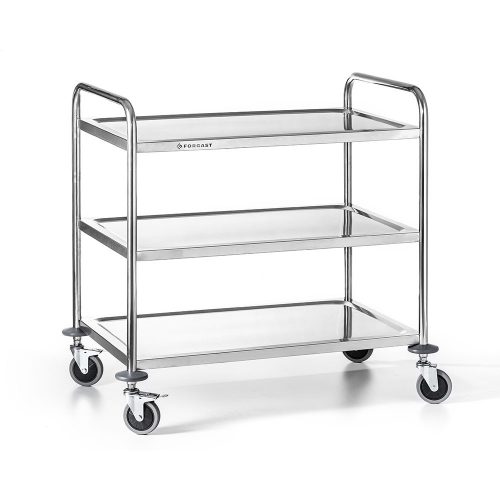 Carrello cameriere a 3 ripiani in acciaio inox Forgast FG01003