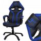  Sedia da gaming Giosedio GPR048, ecopelle nera e blu