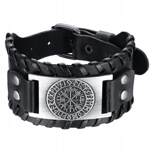  Bracciale da uomo Steelova BK1072B, 26,5 cm, nero