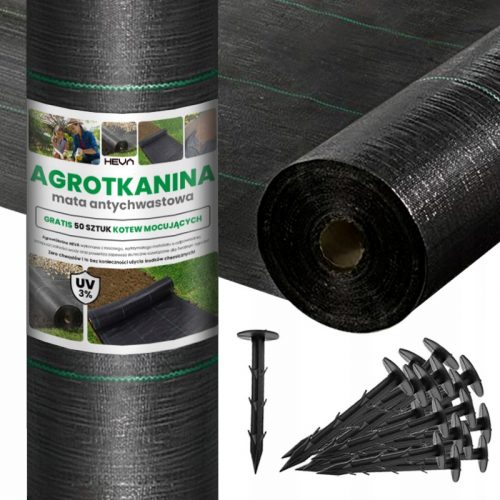 Agrotessile - Pacciamatura agrotessile (antierbacce) HEVA nero 160 x 5000 cm 70 g/m²