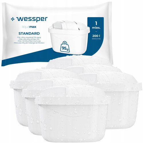  Inserto filtrante per la caraffa Wessper Aquamax, 6 pz.