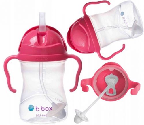  B.Box BB00502 bottiglia con cannuccia, 240 ml, lampone