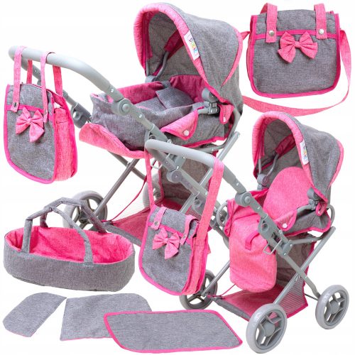  Set passeggino per bambole 3 in 1 Doris 9346