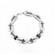  Bracciale in argento, ossidato, motivo greca, pr925