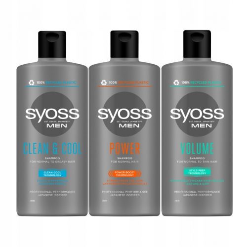  Set shampoo per capelli Syoss 3x440 ml