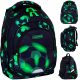  Zaino scolastico multiscomparto AstraBag, nero, Sfumature di verde, 20 l