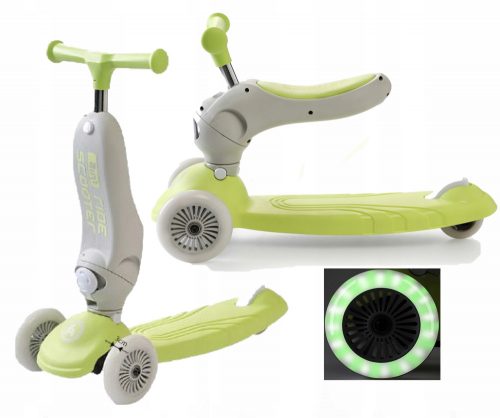  Monopattino LED 2in1 Motorino giocattolo per bambini VERDE