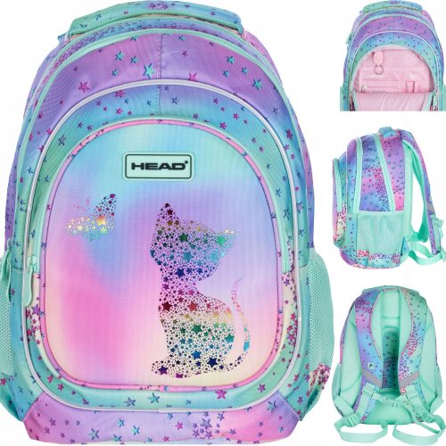  Zaino scuola multiscomparto Head nero, Sfumature di blu, Sfumature di rosa, Multicolor 20 l