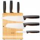 Set di coltelli in blocco Fiskars Functional Form, 3 pz.