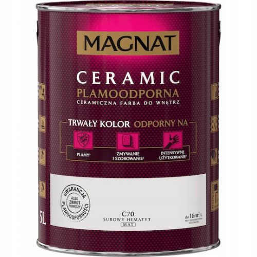 Pittura murale ceramica Magnat 5 l C70 Ematite grezza opaca