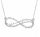  Collana Infinity in argento rodiato con 5 nomi