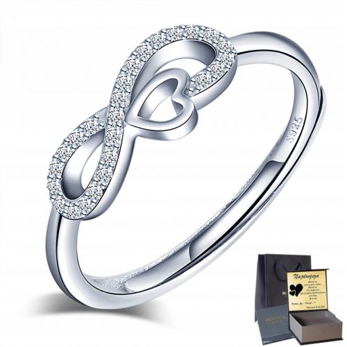  Anello regolabile Cuore Infinito Argento 925