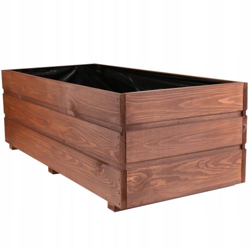 Vaso da giardino - Vaso MMdon 80 cm x 40 x 30 cm diametro 0 cm legno nero, sfumature di marrone e beige