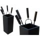 Set accessori per caminetto nero Enigma-Art