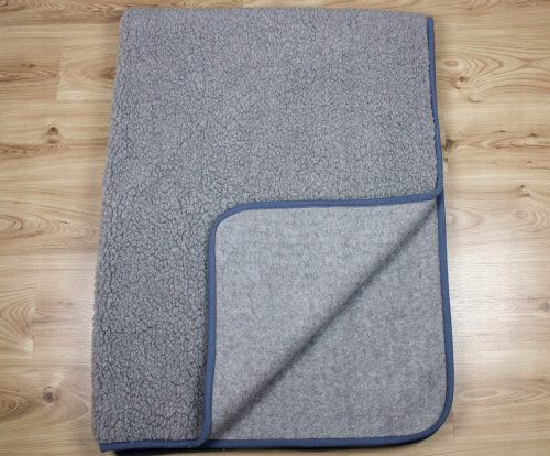 Conceria Limar Coperta in pelle lana 200 cm x 220 cm tonalità del grigio