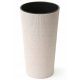  Vaso da fiori Lamela 25 cm x 25 x 46,5 cm diametro 25 cm plastica bianca