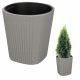  Vaso da fiori Lamela 39 cm x 39 x 40 cm diametro 39 cm in plastica tonalità grigio e argento