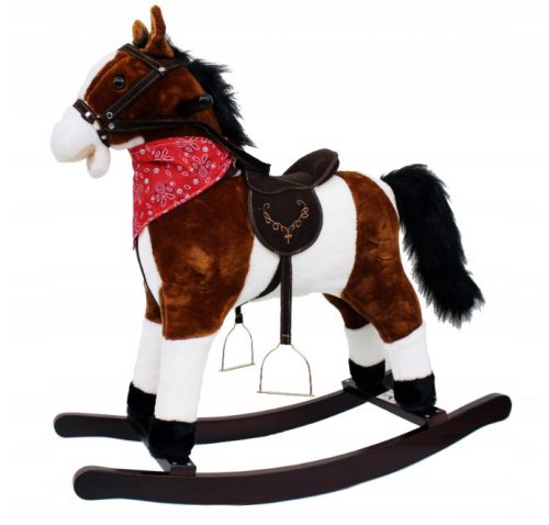  Cavallo a dondolo interattivo StartBaby, marrone scuro, 74x28x78 cm