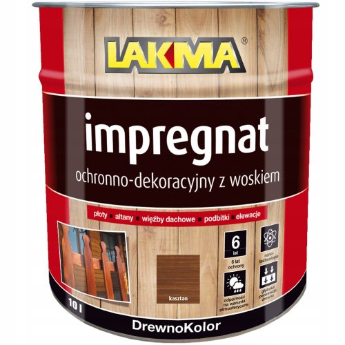 LAKMA LEGNO IMPREGNANTE CASTAGNO 10L