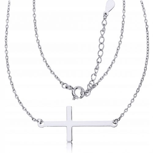  Collana con croce Celebrity a catena in argento 925