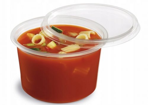 Contenitori per alimenti + coperchio zuppa 500ml 50 pz