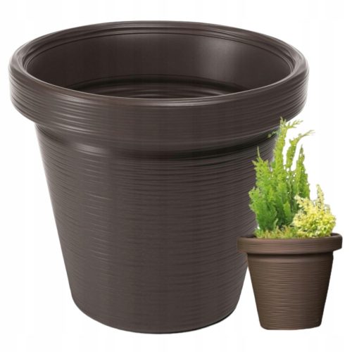  Vaso da fiori Grando 54 cm x 54 x 48 cm diametro 54 cm plastica mogano, sfumature di marrone e beige