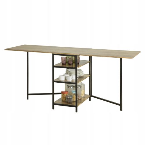  SoBuy Tavolo da cucina rettangolare in faggio scuro 60 x 180 x 77 cm