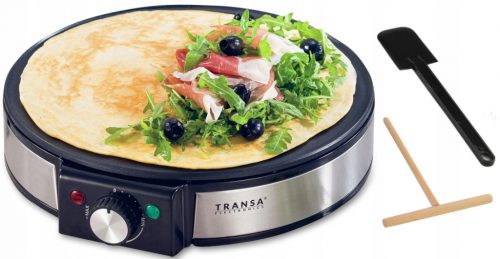  Crepiera GRANDE RISCALDAMENTO RAPIDO 30 cm XXL TRANSA ELECTRONICS 1500 W