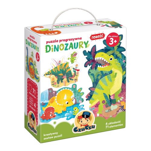  Puzzle progressivo CzuCzu Dinosauri 71 pz.