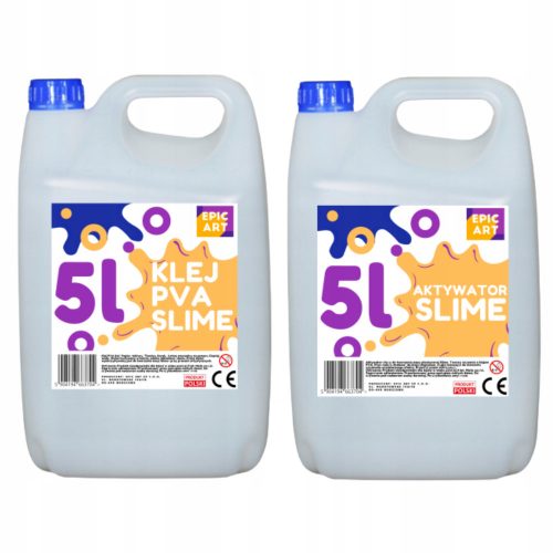  Set di COLLA PVA per SLIME 5 LITRI + ATTIVATORE 5 L