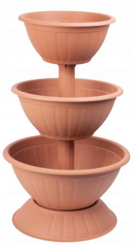  Vaso da fiori Strend Pro 82 cm x 47,5 x 82 cm plastica, sfumature di marrone e beige, sfumature di arancione