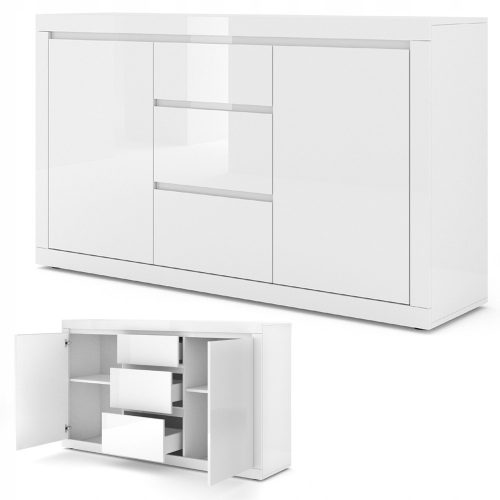  Cassettiera Bim Furniture Bello Bianco III 150 x 40 x 89 cm bianco lucido