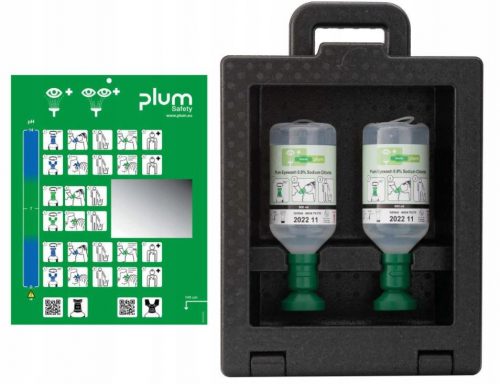 Stazione PLUM iBox 2 con 2 risciacqui lavaocchi da 500 ml