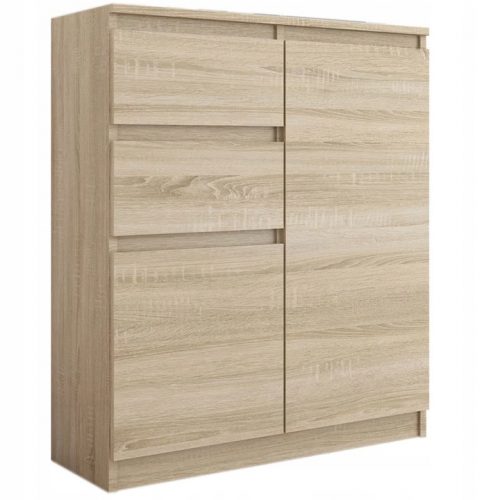  Cassettiera moderna Mobene 80 x 40 x 98 cm, rovere Sonoma opaco