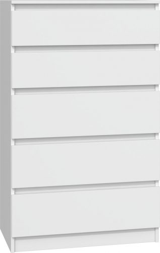  Cassettiera moderna Mobene 70 x 40 x 121 cm bianco opaco