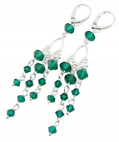  Orecchini ARSYLION con cristalli Swarovski Emerald