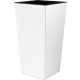  Vaso da fiori Prosperplast 26,5 cm x 26,5 x 50 cm diametro 26,5 cm plastica bianca + Inserto per vasi quadrati IPWKS265