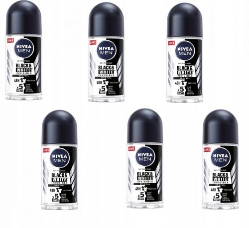  NIVEA MEN Nero Bianco antitraspirante da uomo 6 pz.