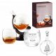  Caraffa Globus + 2 bicchieri da whisky incisi