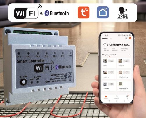 Regolatore WiFi per riscaldamento a pavimento - 7 zone