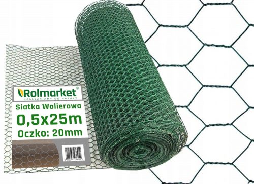 Rete protettiva in PVC per voliere da allevamento 0,5x25m